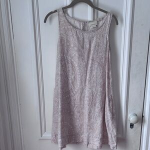 Women’s Cynthia Rowley 100% Linen Sleeveless Paisley Midi Dress Size Small